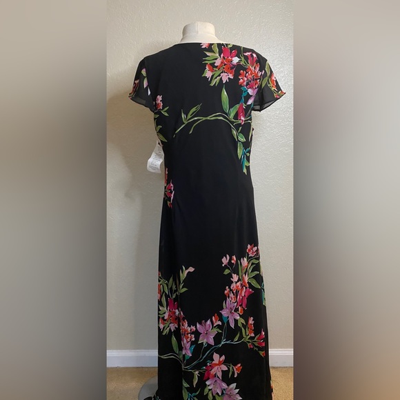 Mlle Gabrielle Black Floral Maxi Dress - Size 20 - Picture 2 of 14